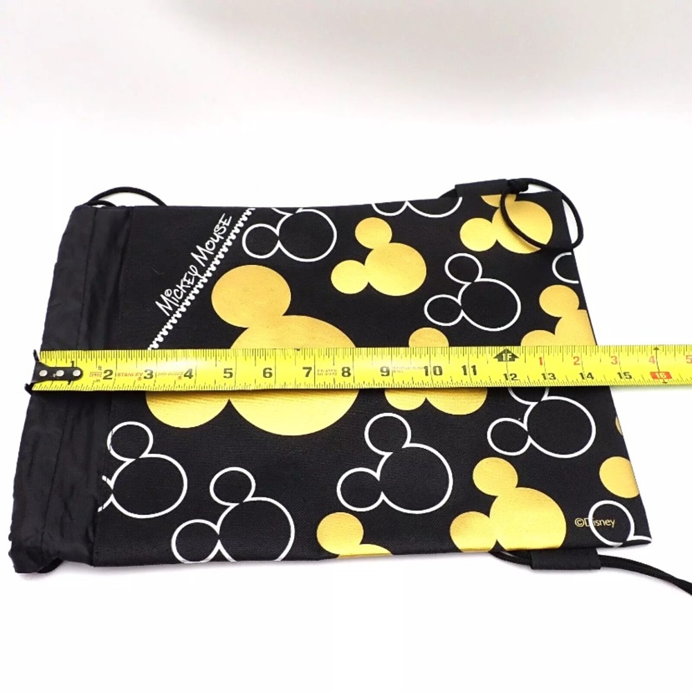 Mickey Mouse Drawstring Backpack String Reusable Bag Disney NWT - Picture 4 of 6